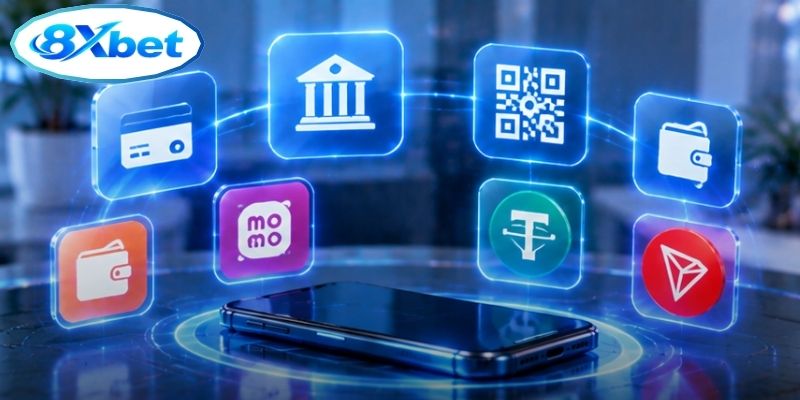 Đa dạng kênh thanh toán cho tài khoản 8XBET